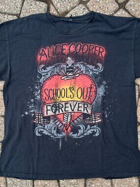 Alice Cooper School's Out Forever 2015 World Tour T Shirt Men Sz XL